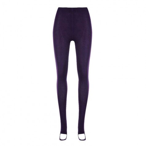 Winter Leggings Warm Elastic Slim Leggings Step Foot Pants(Purple)