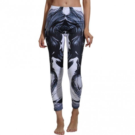 Charming Sports Yoga Pants 3D Floral Print High Waist Stretch Leggings