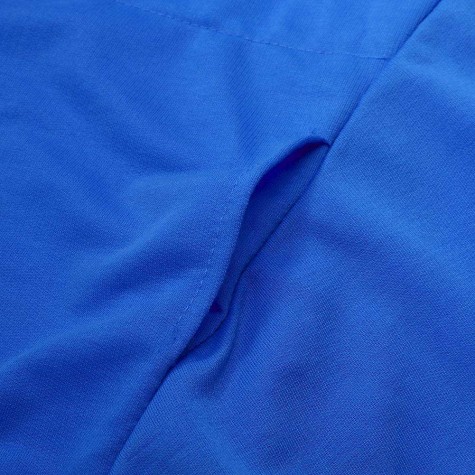 Long Sleeve Fleece Hoodies Irregular Loose Solid Color (Blue)(S)