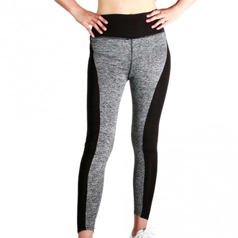 Patchwork Hip Lift Sports Pants Yoga Leggings(Gray Crotch XXXL)