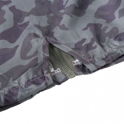 Loose Camouflage Coat Long Sleeve Hooded Zipper Outwear Jacket(M)