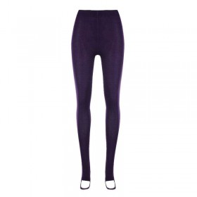 Winter Leggings Warm Elastic Slim Leggings Step Foot Pants(Purple)