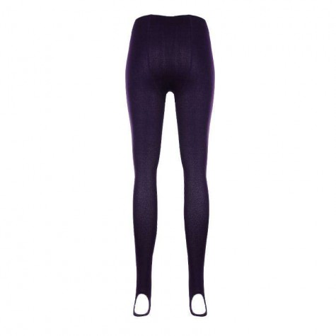 Winter Leggings Warm Elastic Slim Leggings Step Foot Pants(Purple)