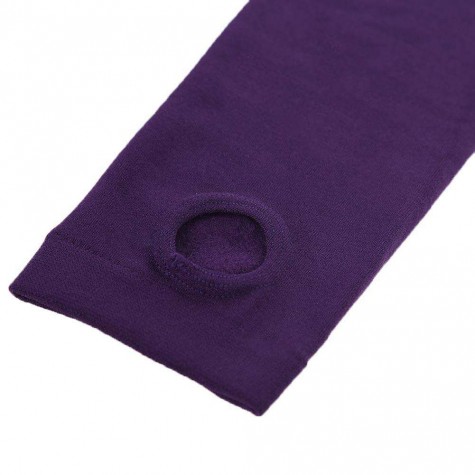 Winter Leggings Warm Elastic Slim Leggings Step Foot Pants(Purple)