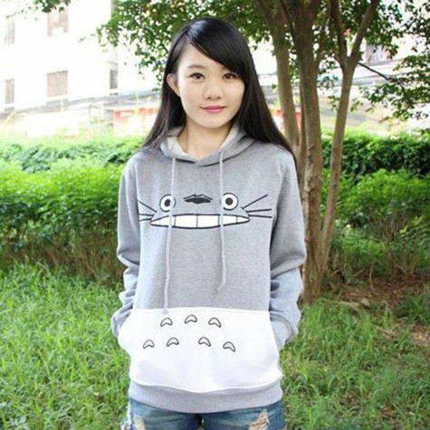 Fashion Men/Unisex Cartoon Cat Printing Pullover Hoodies