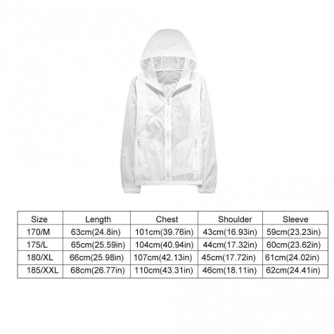 Unisex Hooded Quick Dry Sun Protection Thin Sport Running Jacket(White/L)