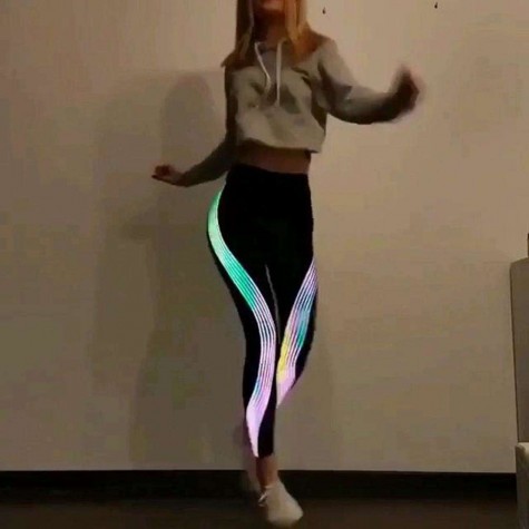 Yoga Leggings Quick Dry Pants Sports Fitness Night Glowing Tights