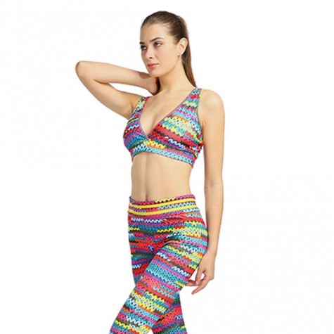 Colorful Knit Elastic Yoga Tank Tops Sportswear Bras Vest Clothes