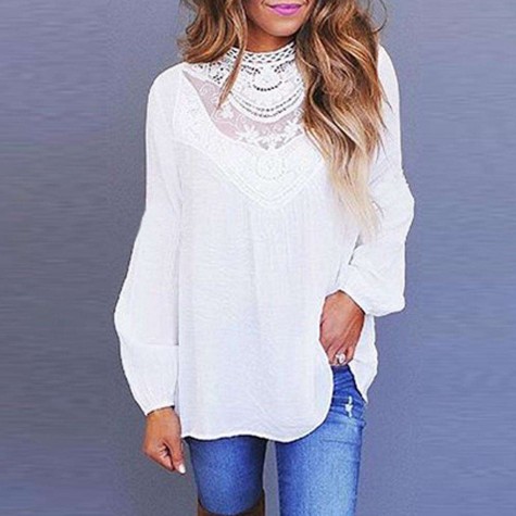 Autumn Charming Fashion Long Sleeve Blouse Loose Bottoming Tops