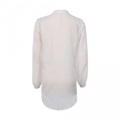 Elegant Charming V-Neck Casual Chiffon Blouse Long Sleeve Tops