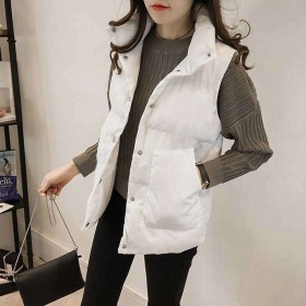 Korean Winter Vest Waistcoat Casual Warm Sleeveless Jacket Coat Tops