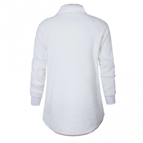 Warm Long Sleeve Oblique Collar Pullover Tops Snap Button Sweatshirt