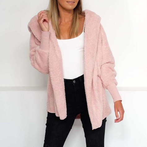 Long Sleeve Cardigan Casual Hooded Jacket Warm Coat Sweater