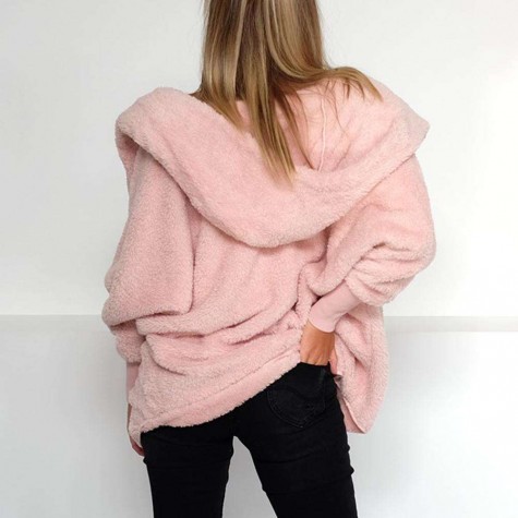 Long Sleeve Cardigan Casual Hooded Jacket Warm Coat Sweater