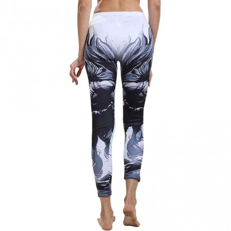 Charming Sports Yoga Pants 3D Floral Print High Waist Stretch Leggings