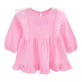 Girls Princess Dress Spring Half Sleeve Ruffle Cute Party Dress