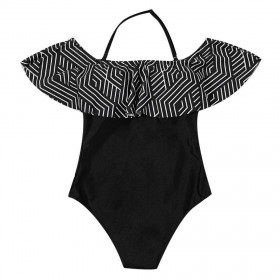 One Piece Off Shoulder Swimsuit Bikini Ruffle Charming Beach Swimwear