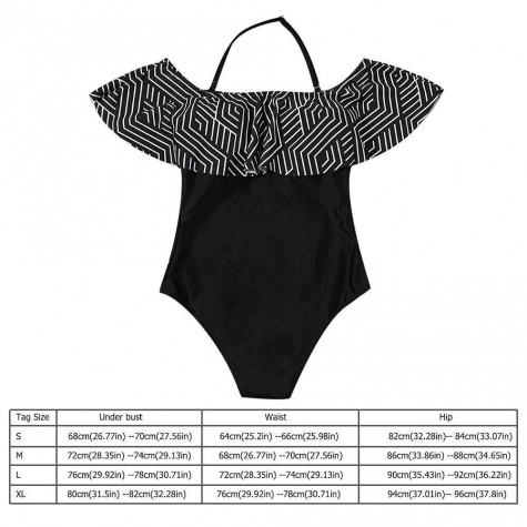 One Piece Off Shoulder Swimsuit Bikini Ruffle Charming Beach Swimwear