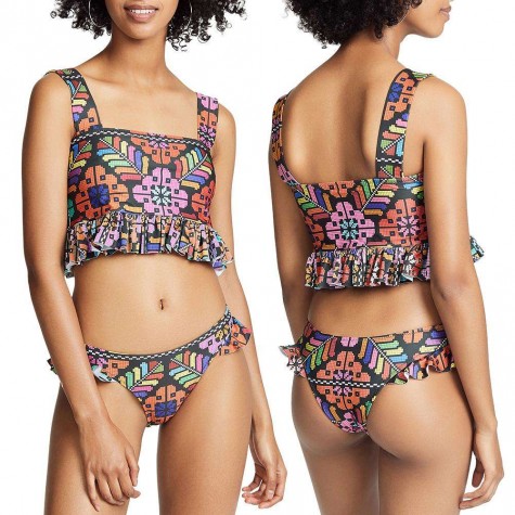 Charming Fashion Printed Swimsuit Push Up Padded Monokini Bathing Suit