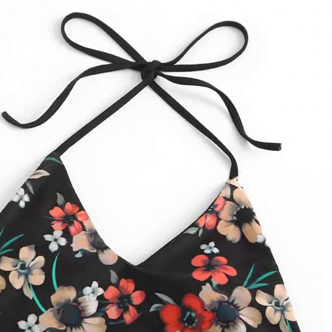 One Piece Swimsuit Summer Beach Floral Print Swimwear Monokini