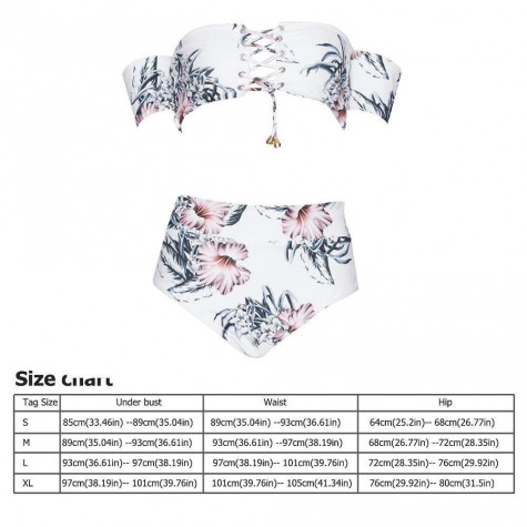 Wrap Chest Bikini Set Split Swimsuit Floral Print Bathing Suits