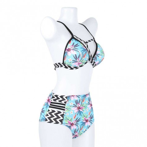 Floral Print Swimsuit Bikini Set Charming Beach Swimwear