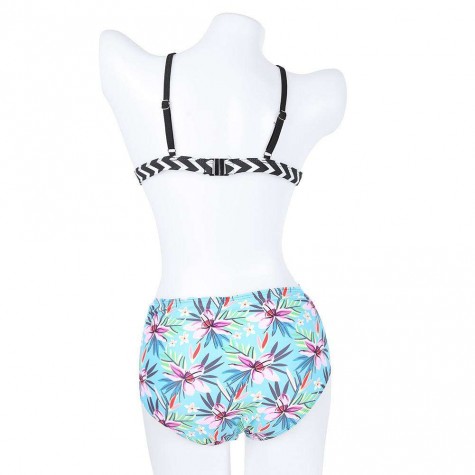 Floral Print Swimsuit Bikini Set Charming Beach Swimwear